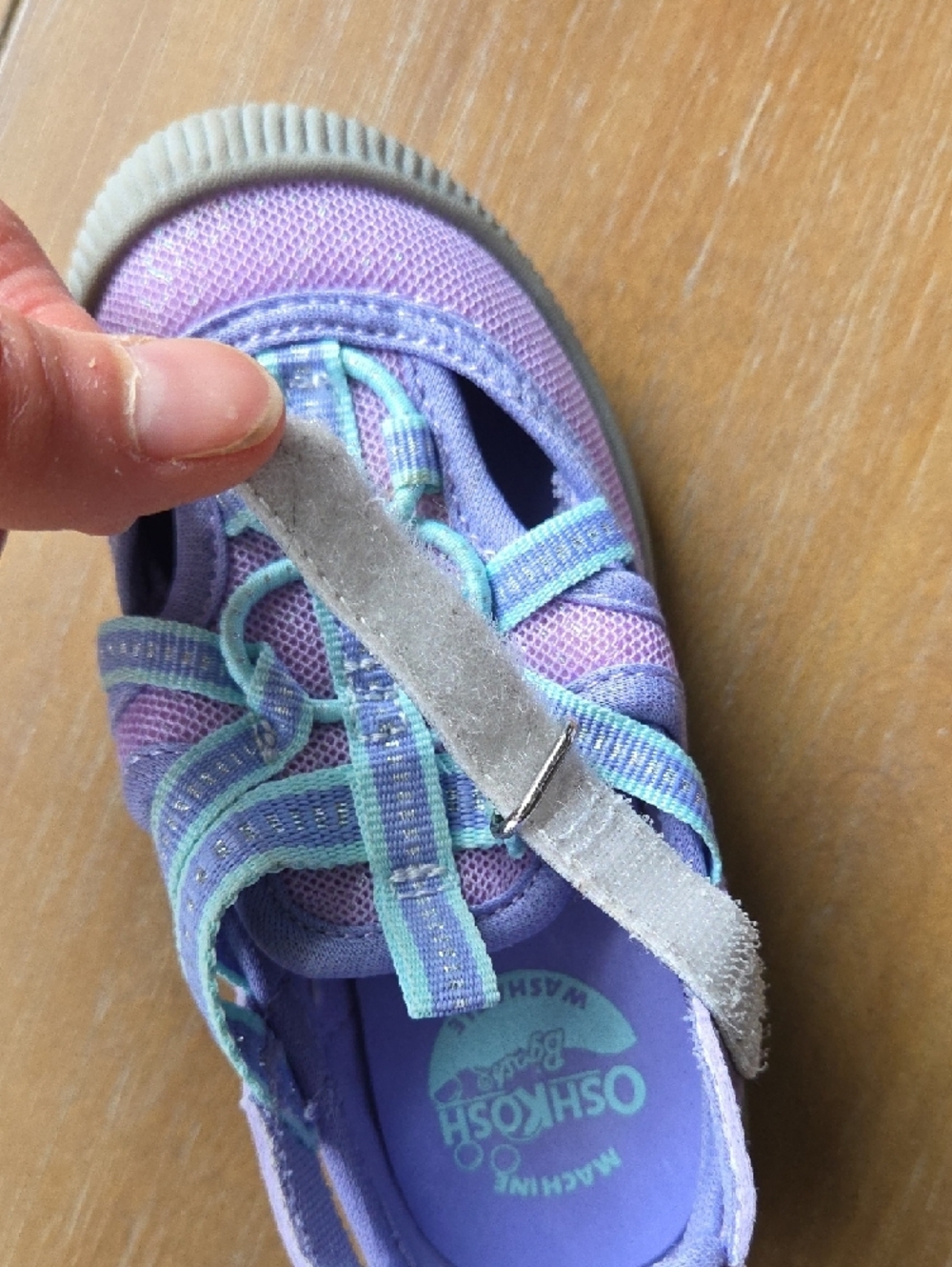 OshKosh B'gosh Bump Toe Sandal Waterproof Lilac Toddler 7 - Picture 9 of 9